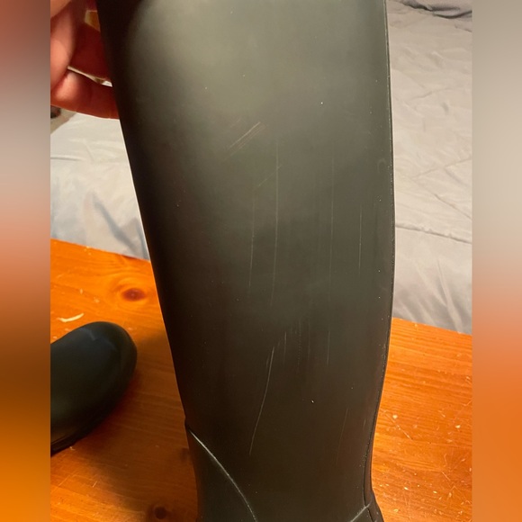 Great Classic! Hunter Black Matte Tall Rain Bots, size 8 - Picture 8 of 9